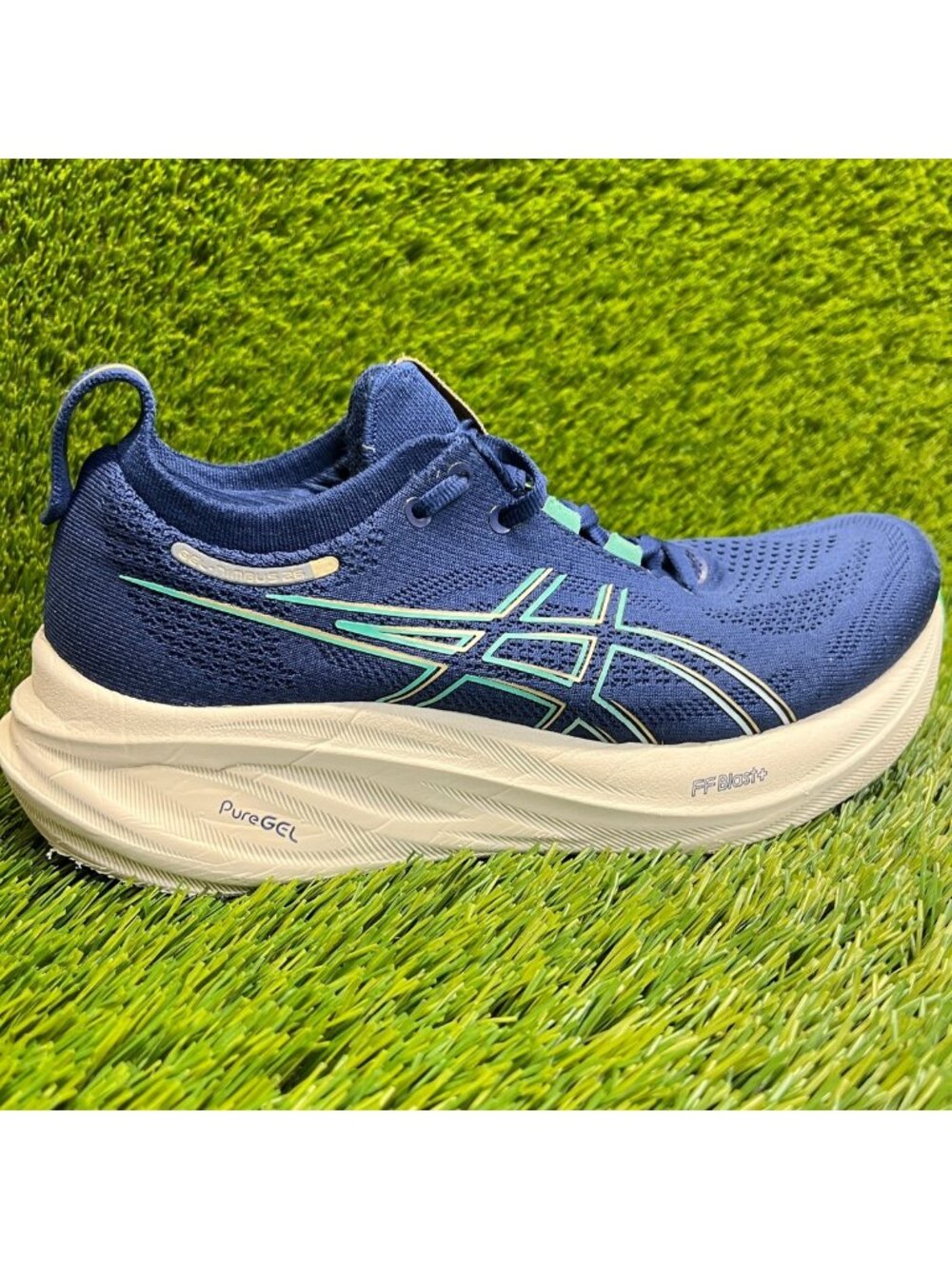 Asics Gel-Nimbus 26 Womens Size 7.5 Blue Athletic Running Walking Shoes Sneakers